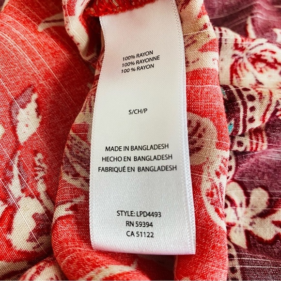 Beach Lunch Lounge Maui Sunrise Tiered Dress Size S - Picture 7 of 8